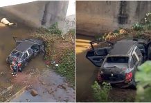 Carro despenca de ponte de cinco metros de altura e deixa quatro feridos em Tianguá CE