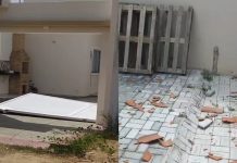 Sobral CE – Ventania derruba portões, arranca telhas e danifica cerca elétrica de casas