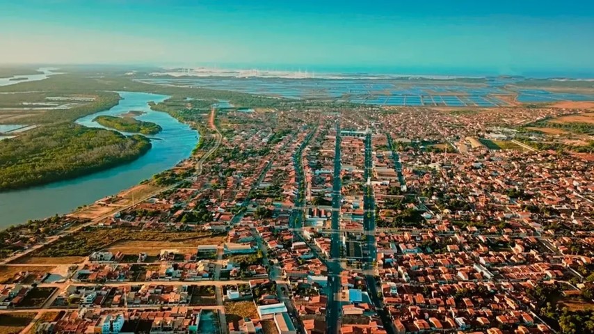 Foto área do município de Aracat