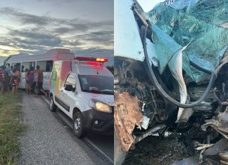 Colisão entre van e micro-ônibus deixa dois mortos na CE-085, em Itarema