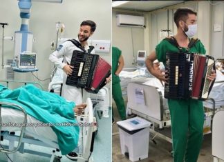 Médico sanfoneiro: universitário toca para confortar pacientes internados no Ceará