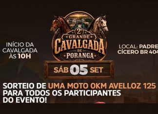 2ª grande cavalgada de Poranga acontece neste sábado com sorteio de moto zero km.