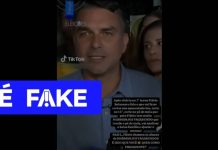 É #FAKE vídeo de Flávio Bolsonaro dizendo que, se eleito, vai cortar 13° e aposentadorias; fala foi manipulada com IA