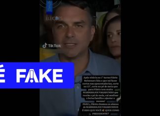É #FAKE vídeo de Flávio Bolsonaro dizendo que, se eleito, vai cortar 13° e aposentadorias; fala foi manipulada com IA